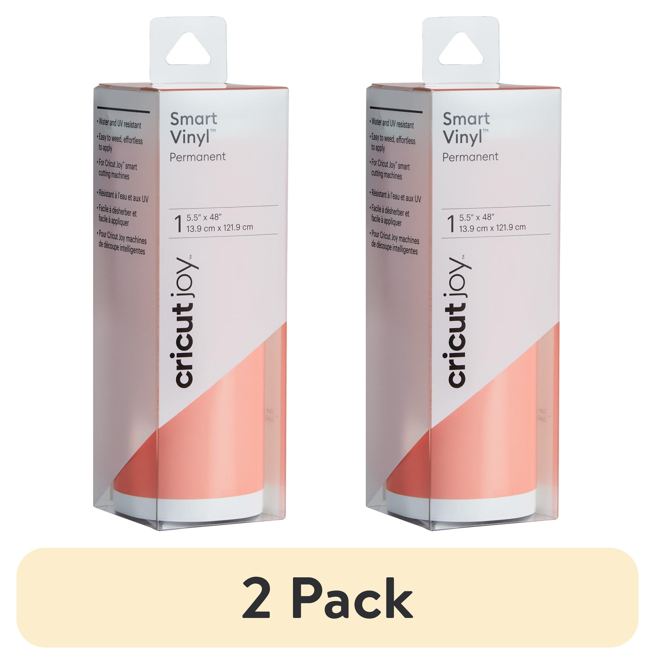 (2 pack) Cricut Joy Smart Vinyl  Permanent, 5.5" x 48"