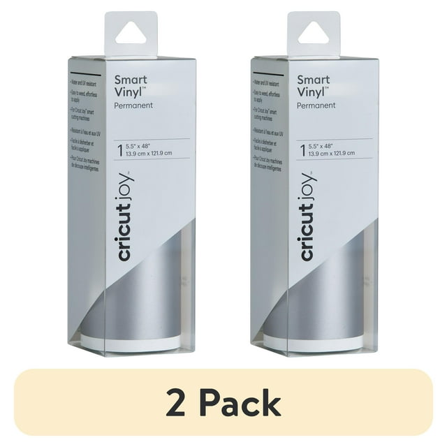 (2 pack) Cricut Joy Smart Vinyl Permanent, 5.5" x 48"