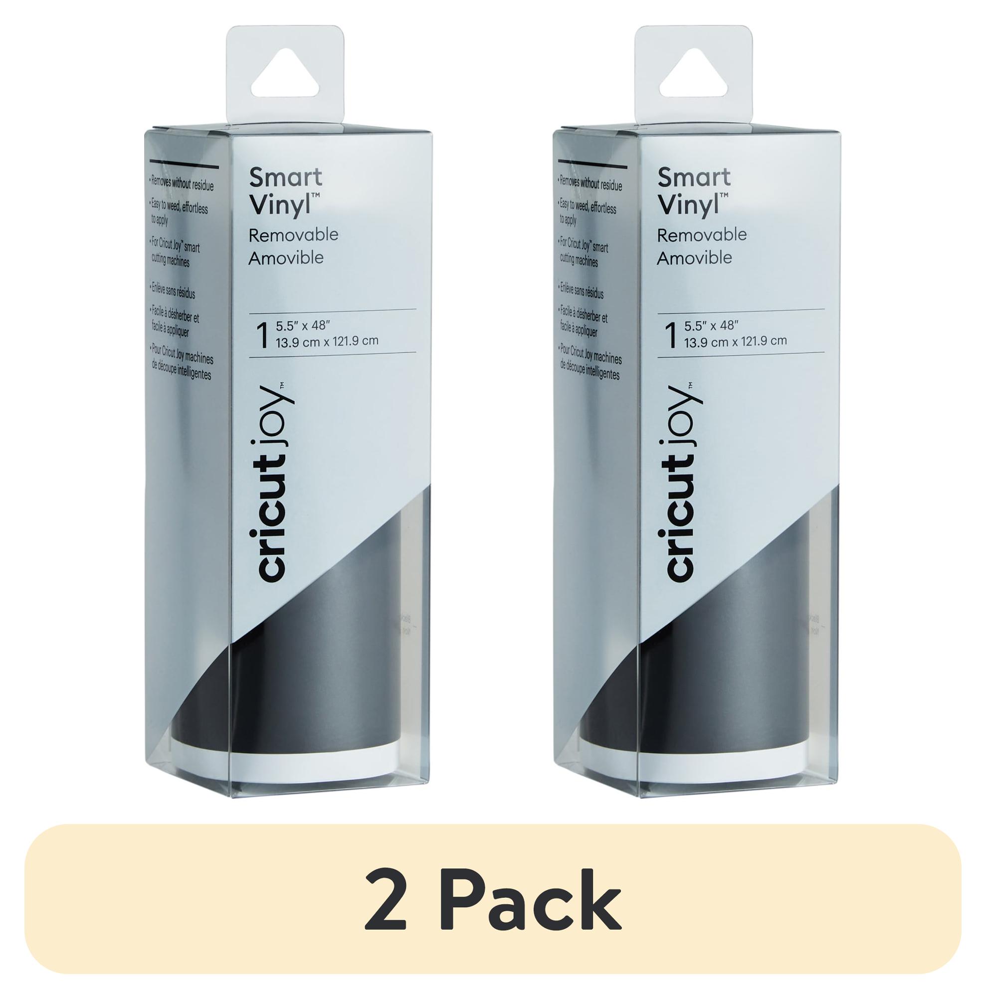 (2 pack) Cricut Joy™ Smart Vinyl™ – Removable, Black, 5.5" x 48"