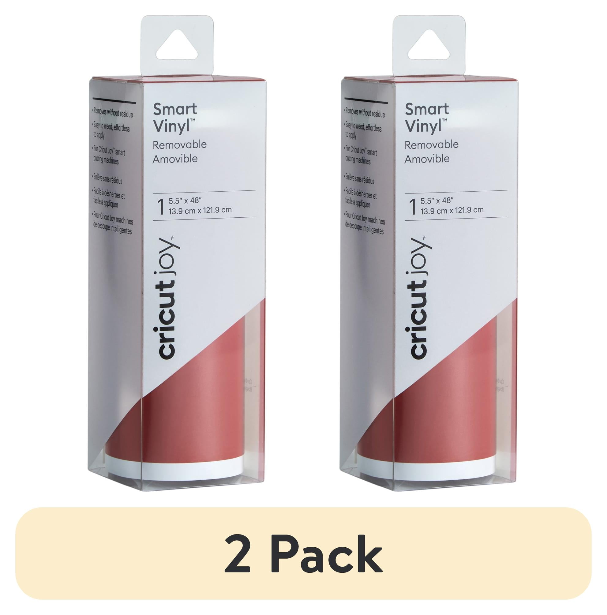 (2 pack) Cricut Joy™ Smart Vinyl™ – Removable, Cardinal Red, 5.5" x 48"