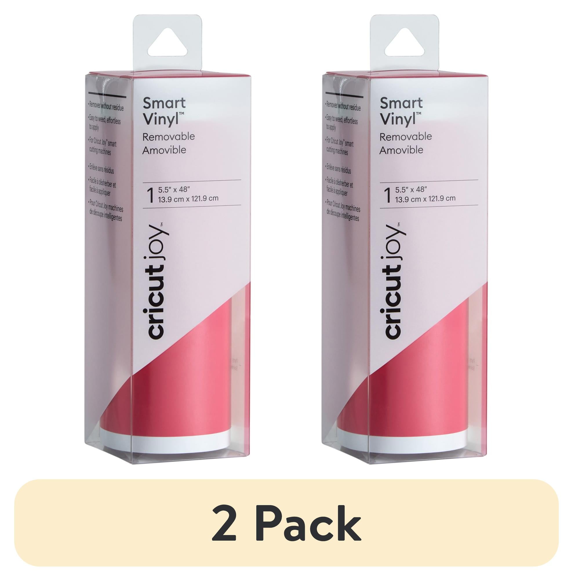 (2 pack) Cricut Joy™ Smart Vinyl™ – Removable, Party Pink, 5.5" x 48"