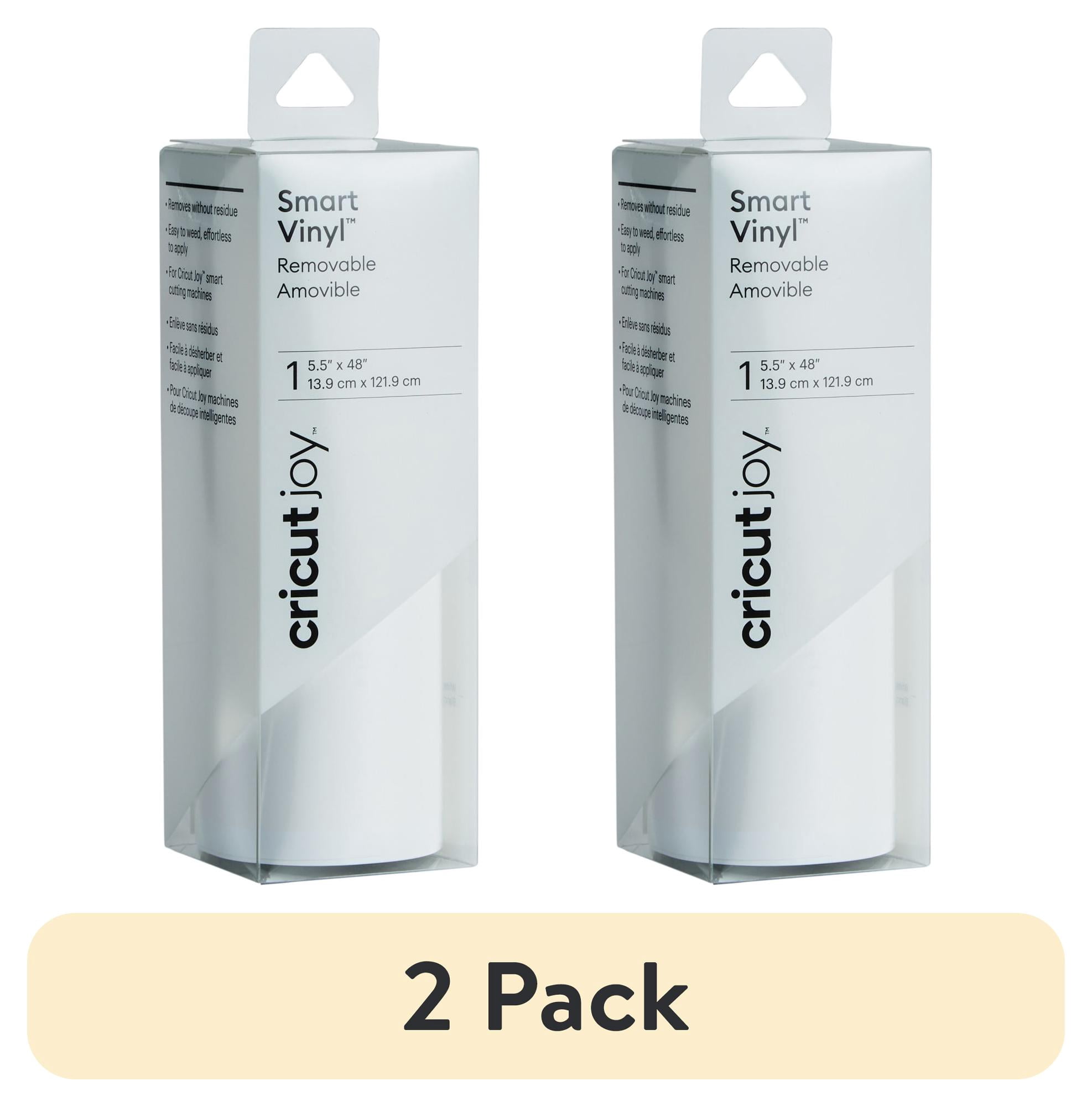 (2 pack) Cricut Joy Smart Vinyl - Removable - 5.5" x 48", White