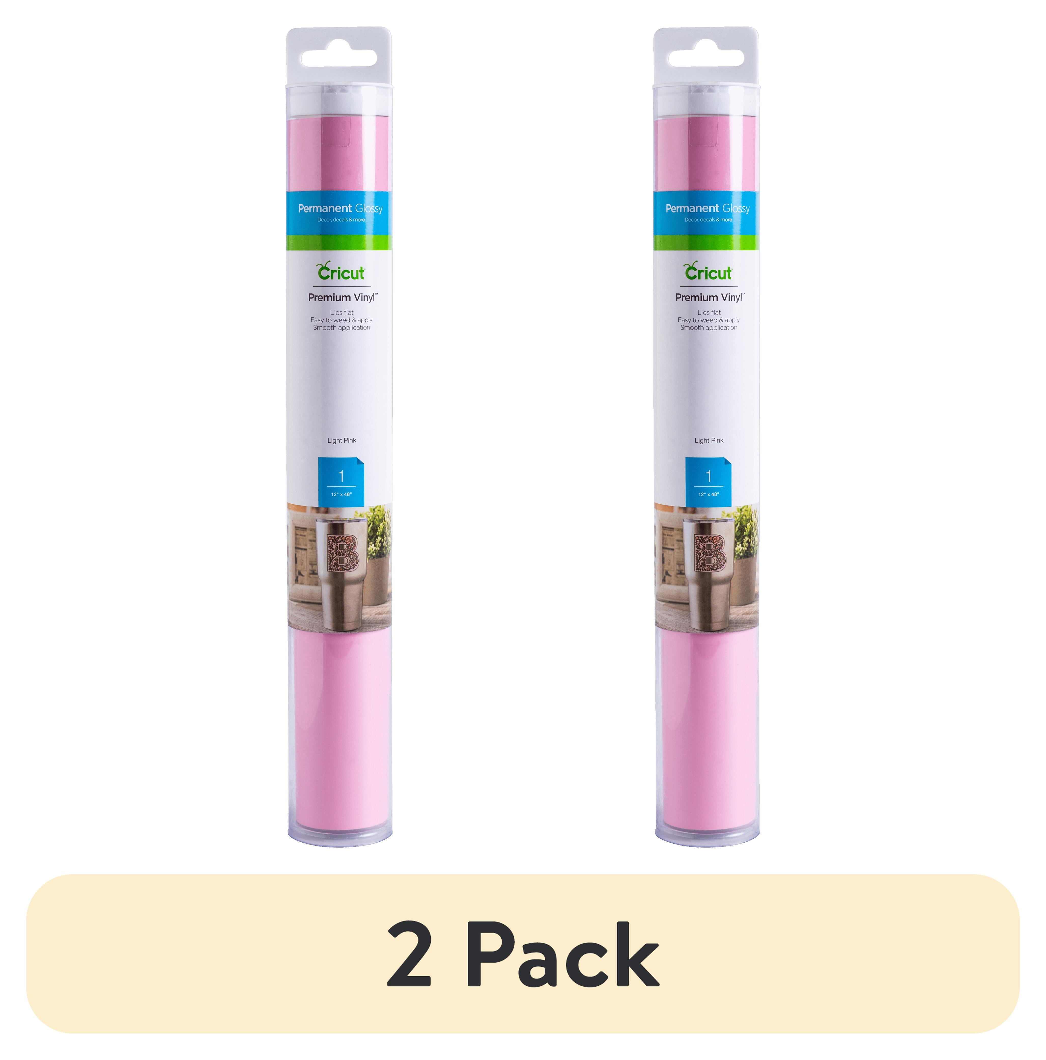 (2 pack) Cricut Premium Permanent Vinyl, Light Pink