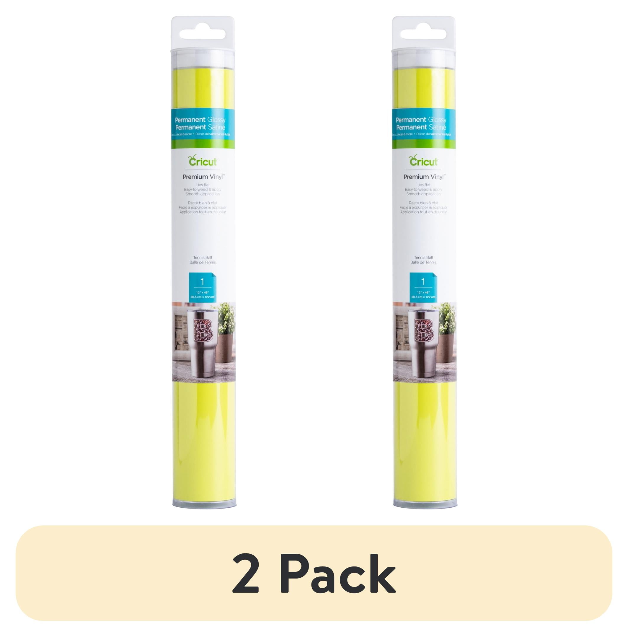 (2 pack) Cricut® Premium Vinyl™ – Permanent, Tennis Ball, 12" x 48"