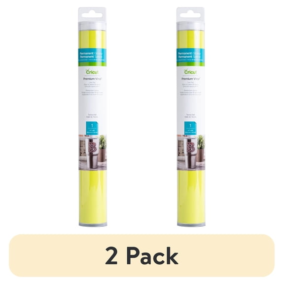 (2 pack) Cricut® Premium Vinyl™ – Permanent, Tennis Ball, 12" x 48"