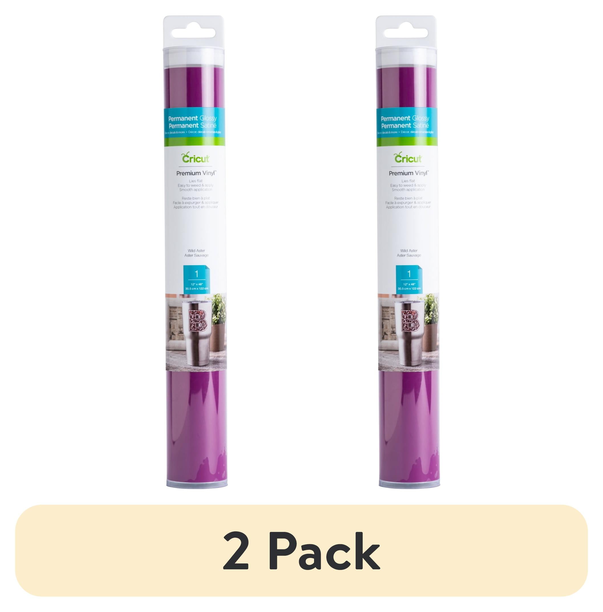 (2 pack) Cricut® Premium Vinyl – Permanent, Wild Aster, 12" x 48"