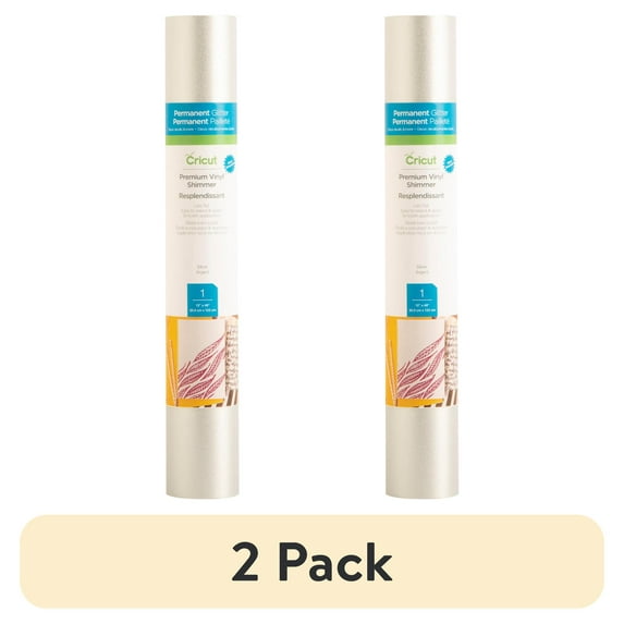 (2 pack) Cricut® Premium Vinyl™ Shimmer – Permanent, Shimmer Silver