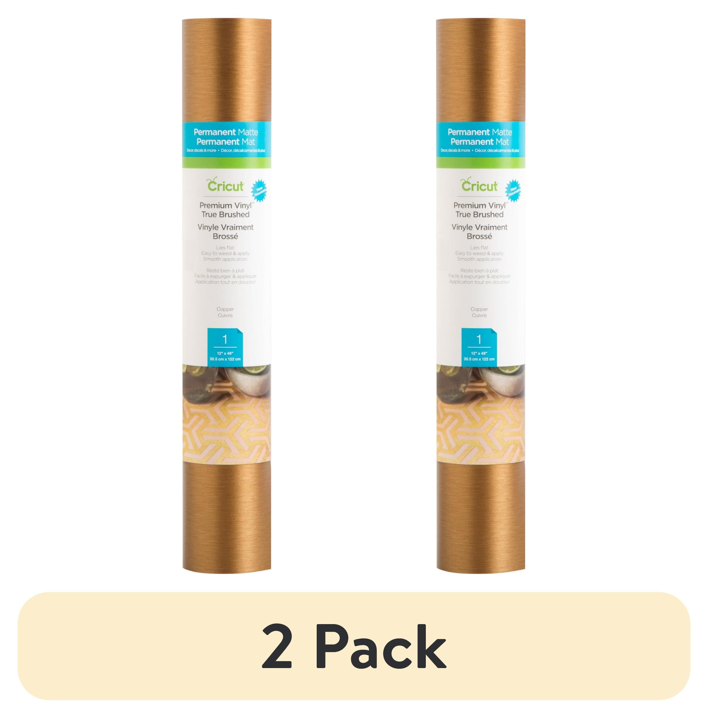(2 pack) Cricut Premium Vinyl True Brushed  Permanent, 12" x 48"