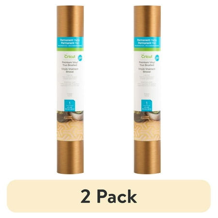 (2 pack) Cricut Premium Vinyl True Brushed Permanent, 12" x 48"