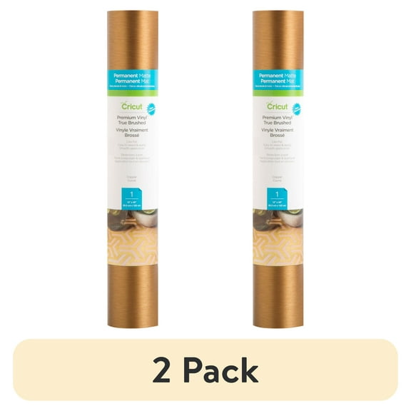 (2 pack) Cricut Premium Vinyl True Brushed Permanent, 12" x 48"