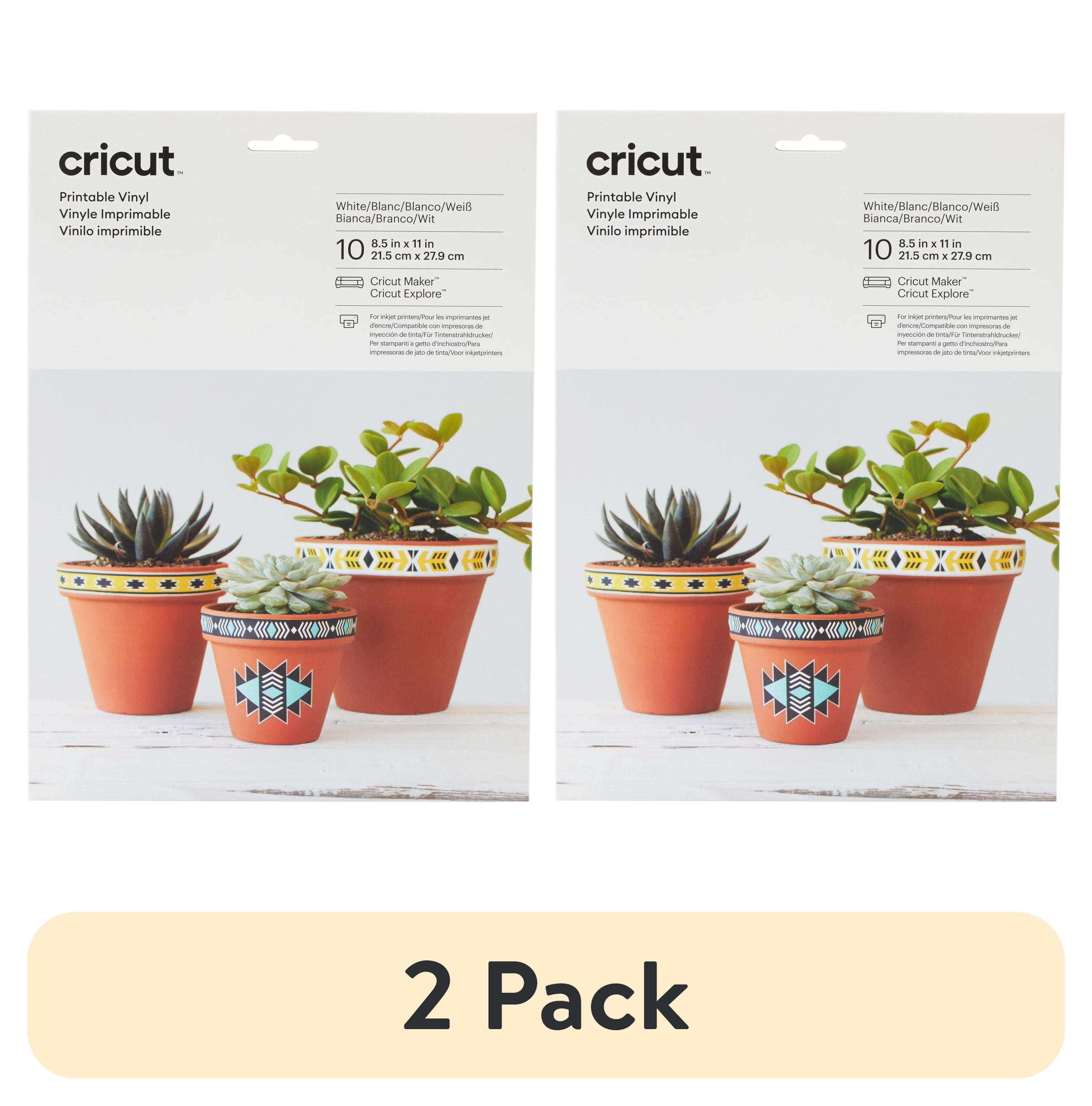(2 pack) Cricut Printable Vinyl, 8.5" x 11"