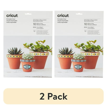(2 pack) Cricut Printable Vinyl, 8.5" x 11"