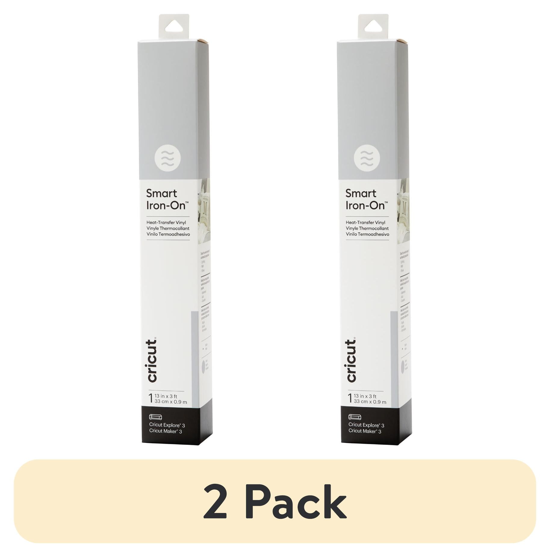 (2 pack) Cricut® Smart Iron-On™ Vinyl (3 ft) - Silver, 13" x 36"