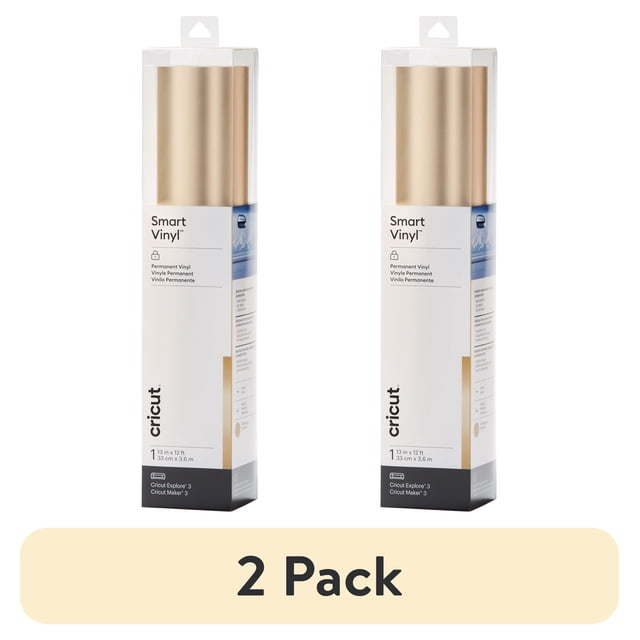 (2 pack) Cricut Smart Vinyl Matte Metallic Permanent (12 ft), 13" x 144"