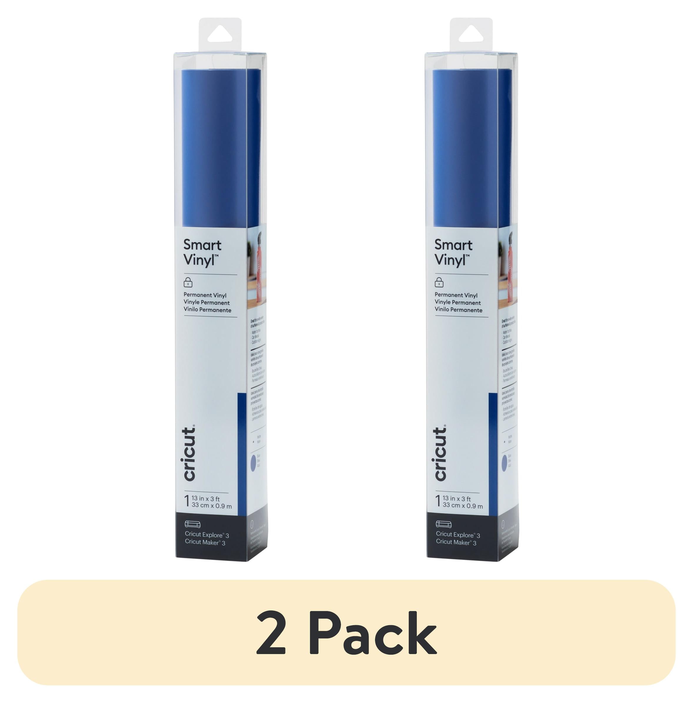 (2 pack) Cricut® Smart Vinyl™ – Permanent (3 ft) - Blue, 13" x 36"