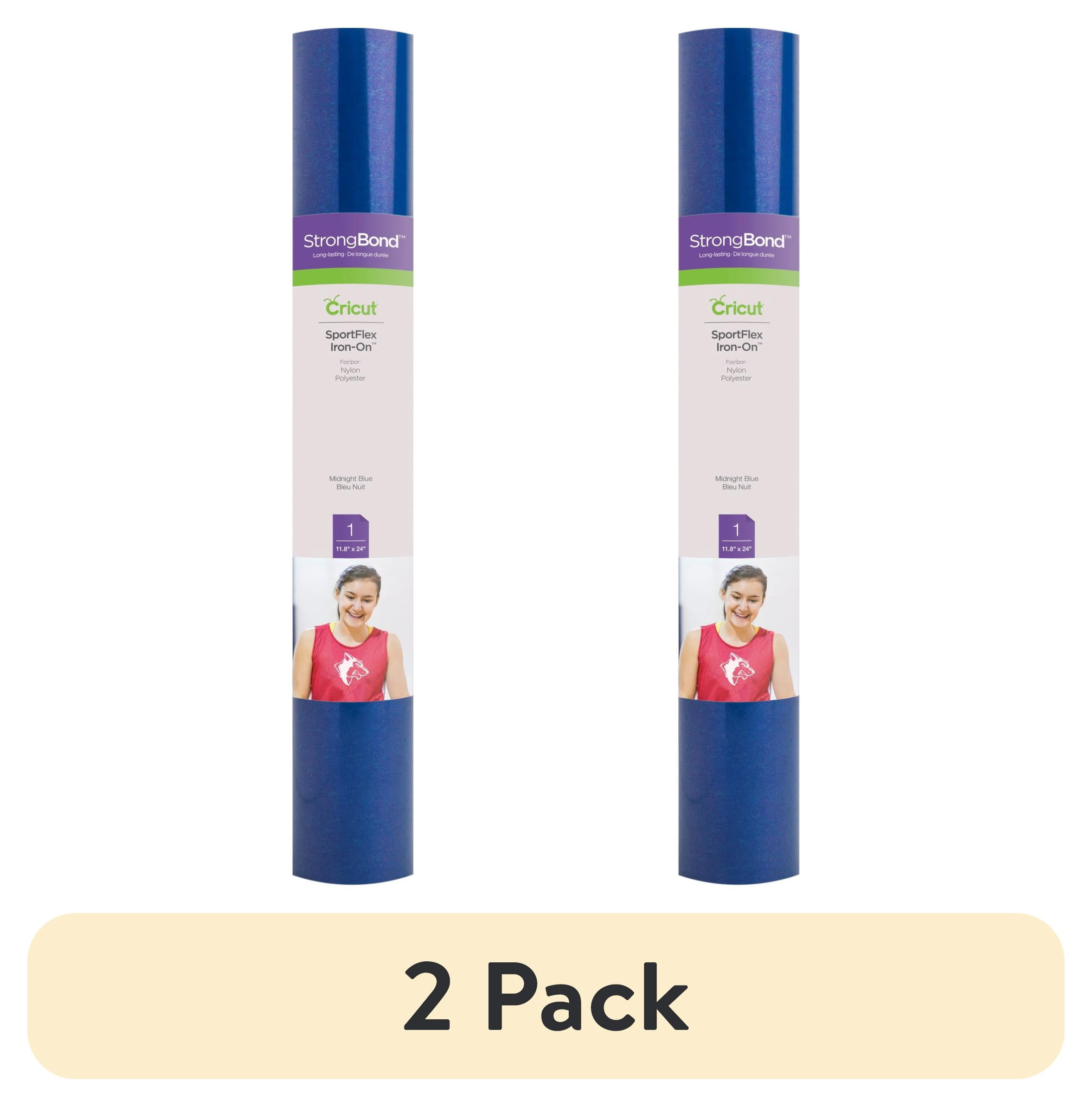 (2 pack) Cricut SportFlex Iron-On Vinyl, Midnight Blue, 11.8" x 24"