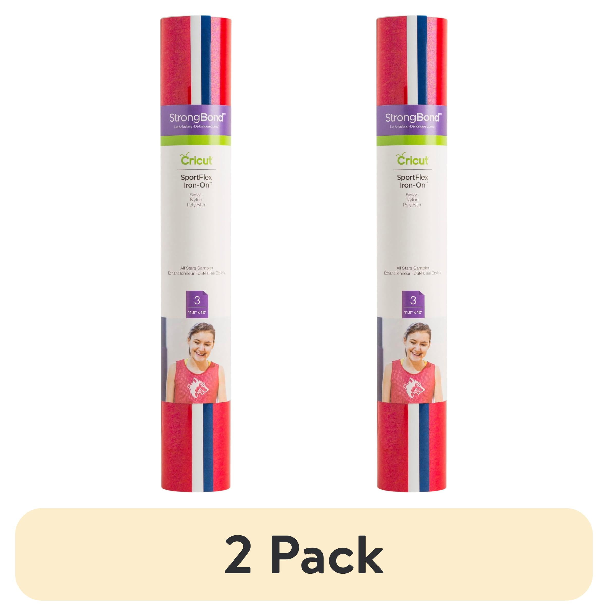 (2 pack) Cricut SportFlex Iron-On Vinyl Sampler, All Stars, 11.8" x 12"