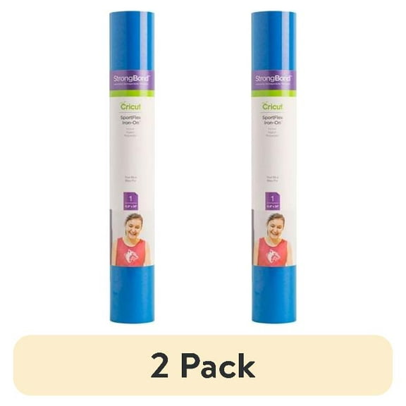 (2 pack) Cricut SportFlex Iron-On Vinyl, True Blue, 11.8" x 24"