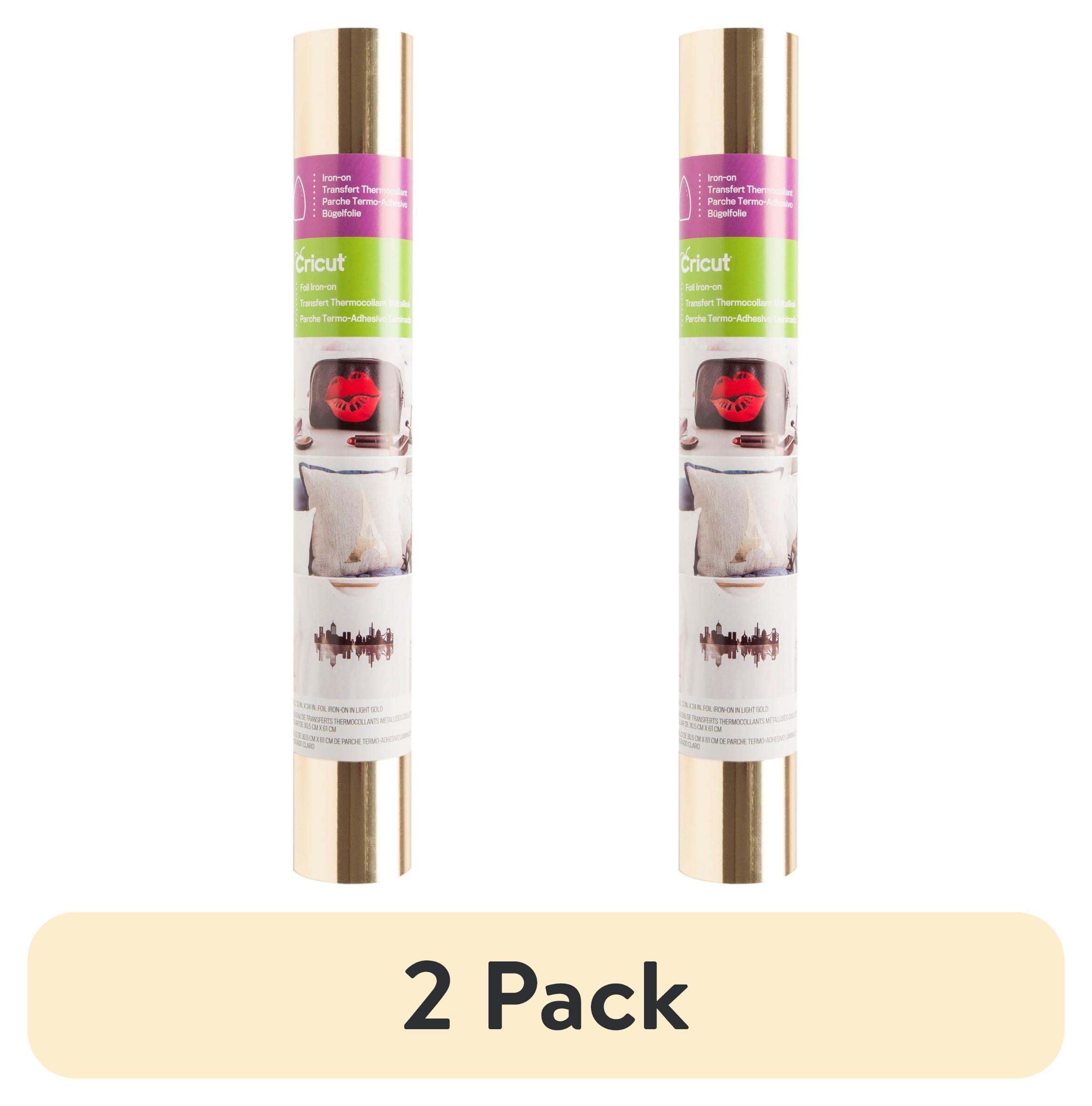(2 pack) CricutFoil Iron-On Vinyl, Light Gold, 12" x 24"