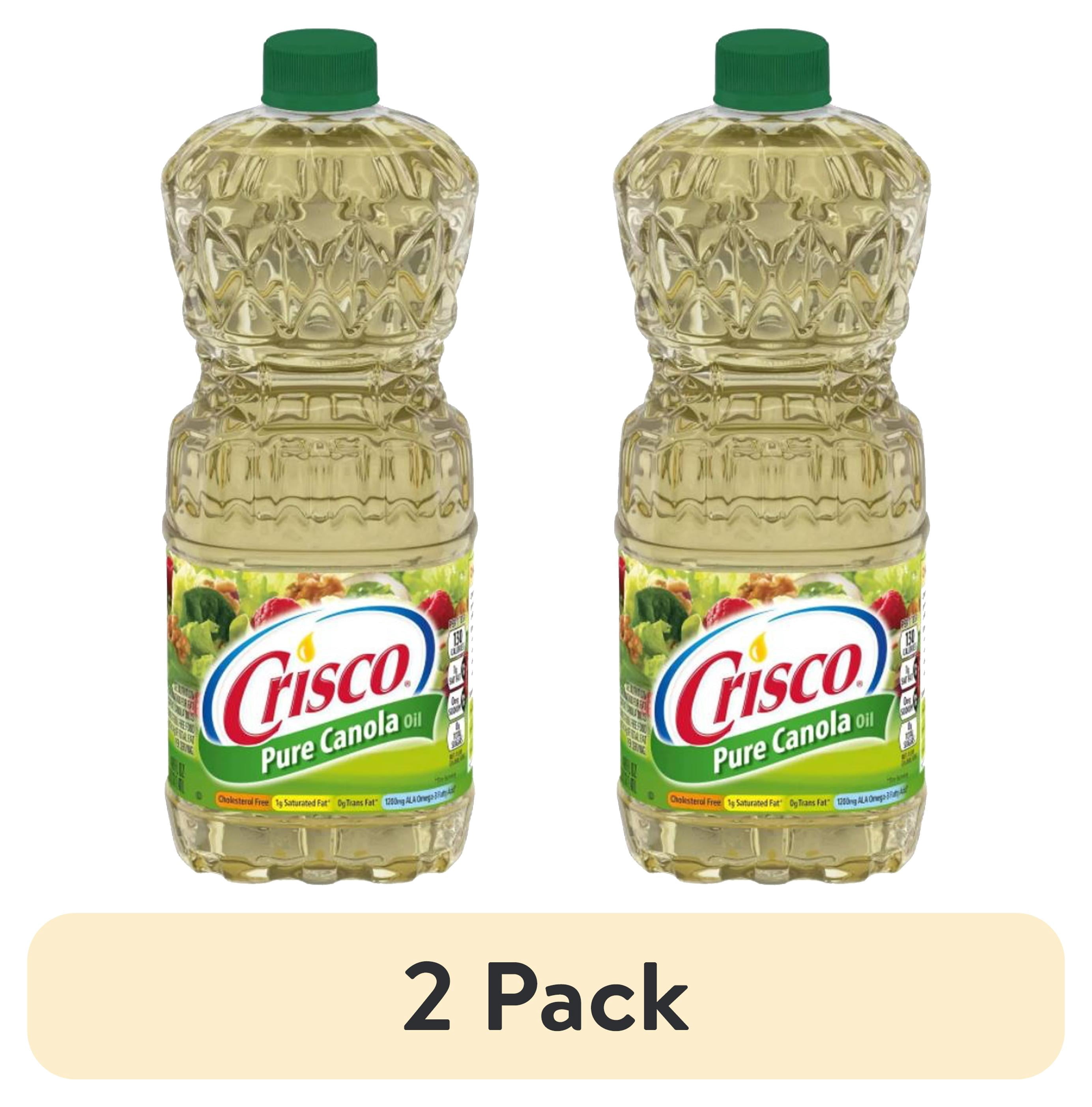 (2 pack) Crisco Pure Canola Oil, Cooking Oil, 40 fl oz