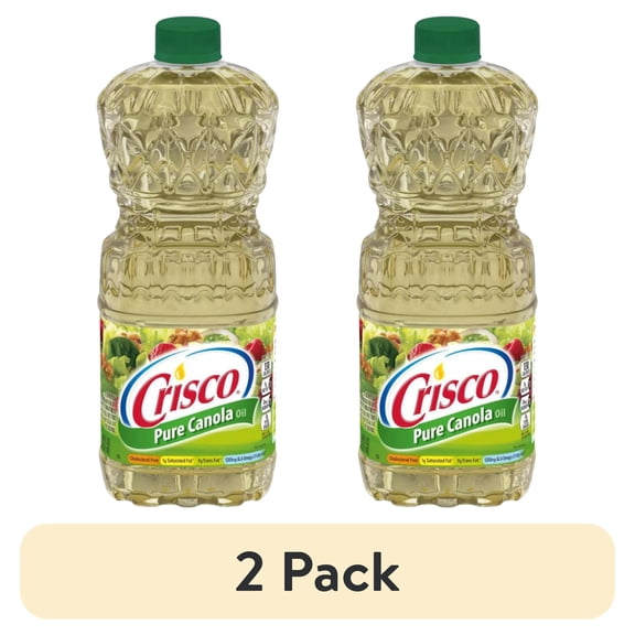 (2 pack) Crisco Pure Canola Cooking Oil, 40 fl oz