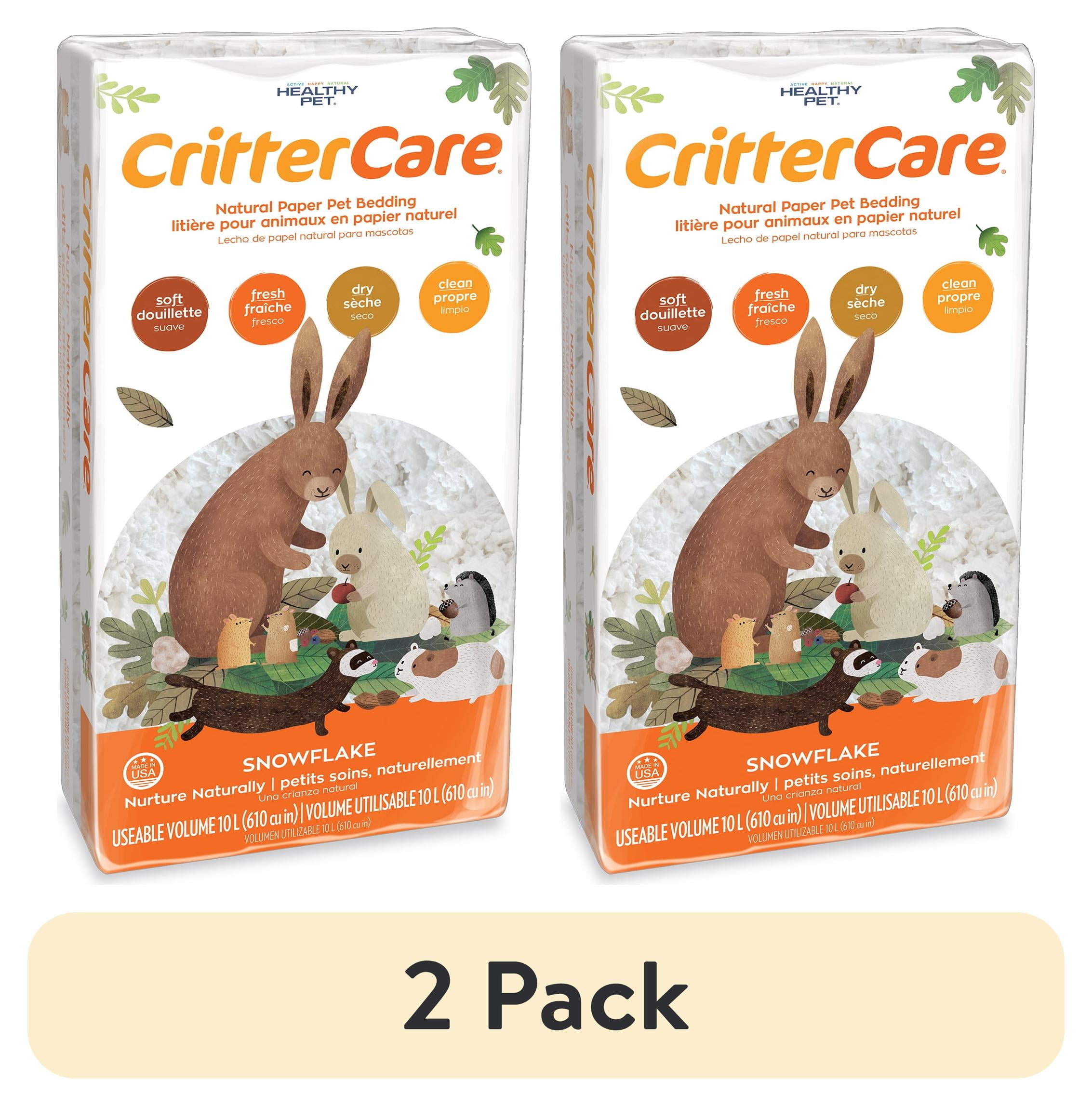 Critter Care Natural Paper Small Pet Bedding, White 10L