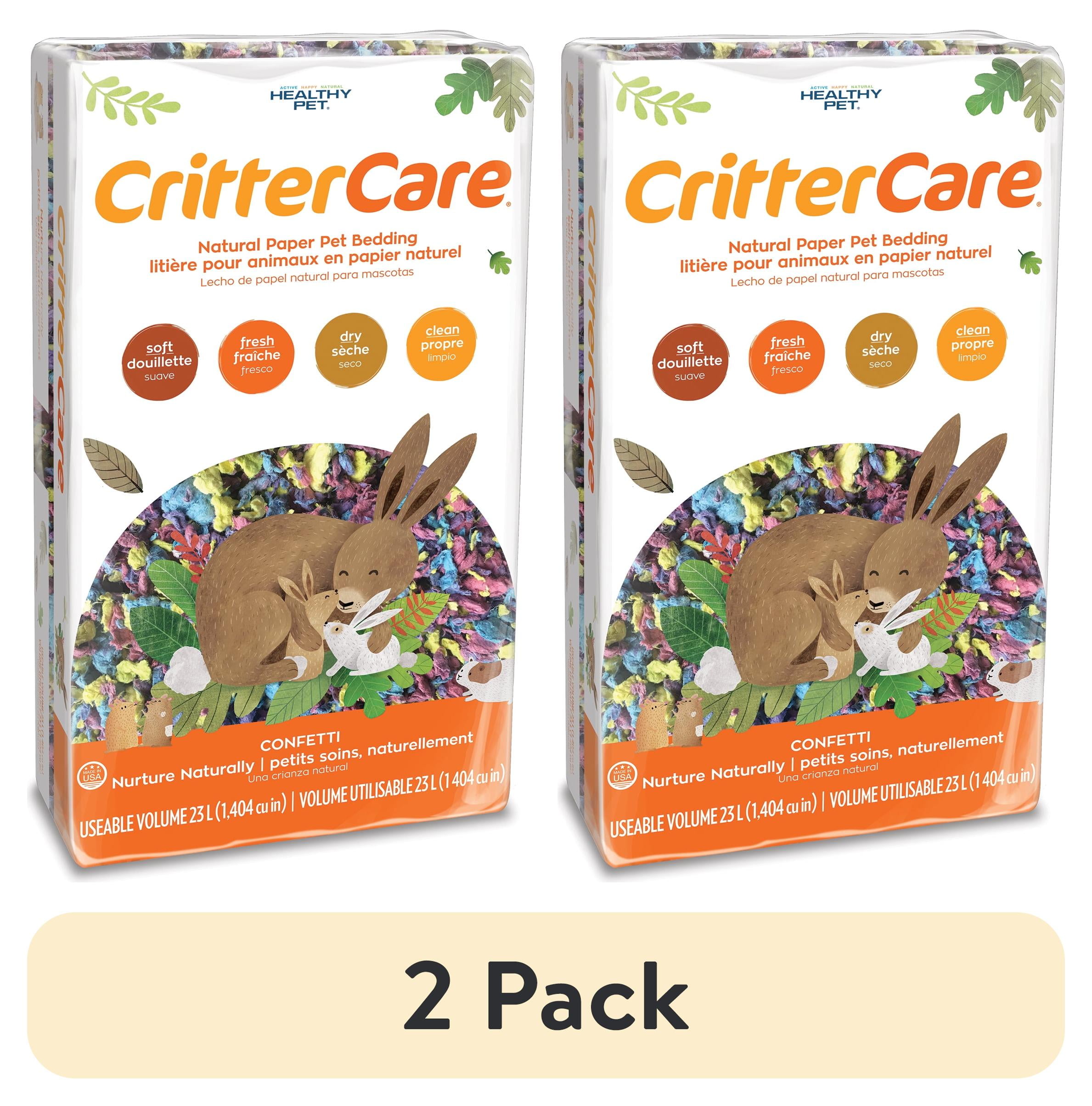 (2 pack) CritterCare Confetti Natural Paper Small Pet Bedding, 23 L