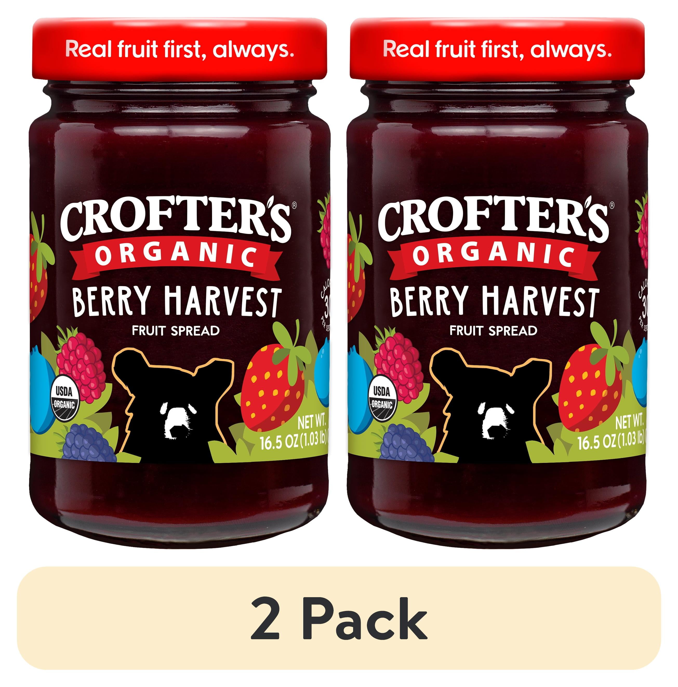 (2 pack) Crofters Organic Berry Harvest Premium Fruit Spread, 16.5 oz