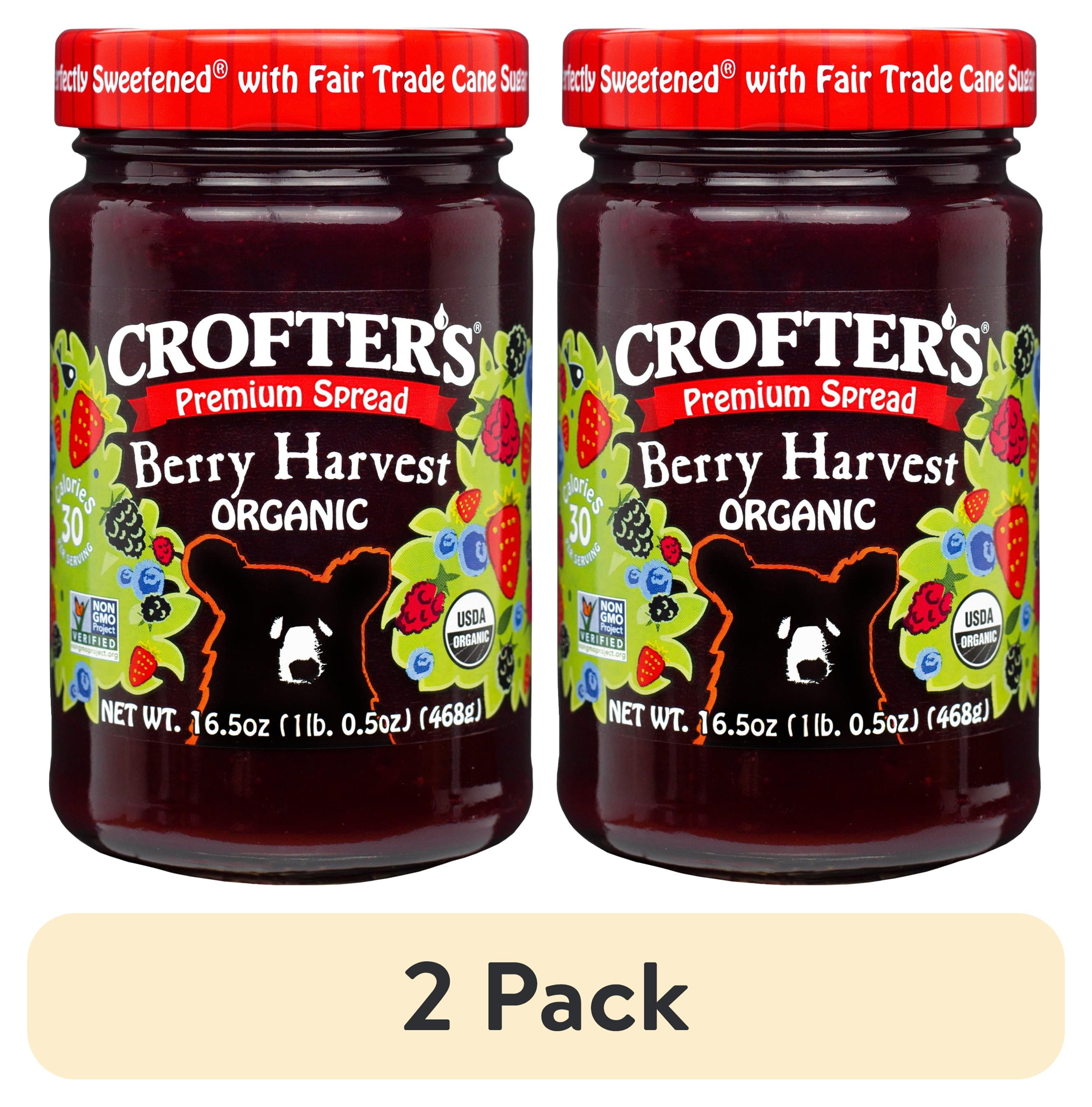 (2 pack) Crofter’s Organic Berry Harvest Premium Fruit Spread, 16.5 oz ...