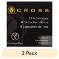 thumbnail image 1 of (2 pack) Cross Fountain Pen Ink Cartridge - Blue/Black, 6 per card (8924), 1 of 3