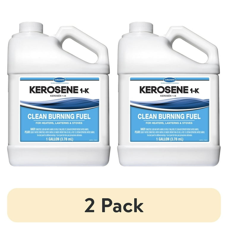2 pack) Crown 1-K Clean Burning Kerosene Fuel, 1 Gallon, Plastic