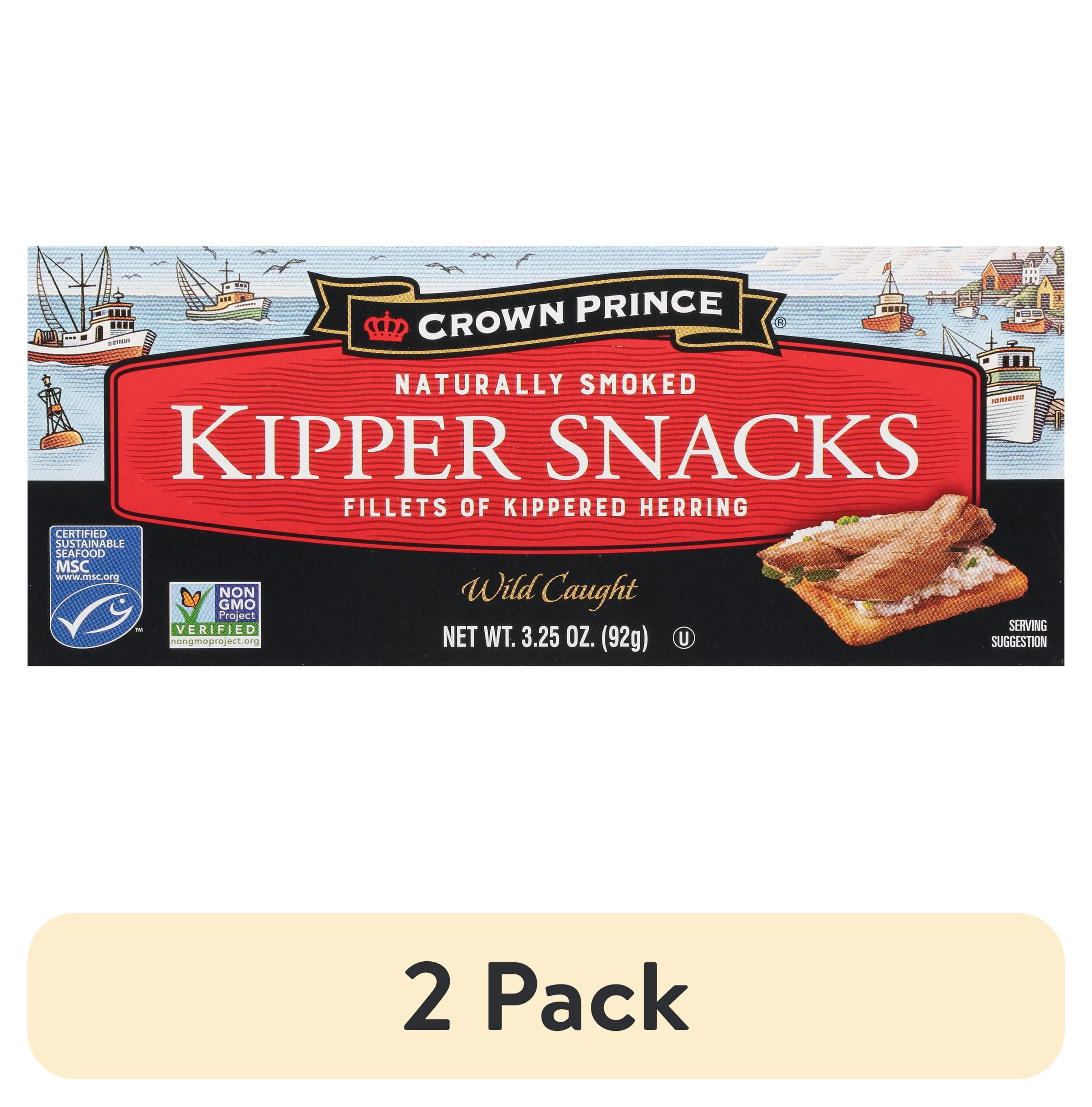 (2 pack) Crown Prince Kipper Snacks, Naturally Smoked, 3.25 oz Can