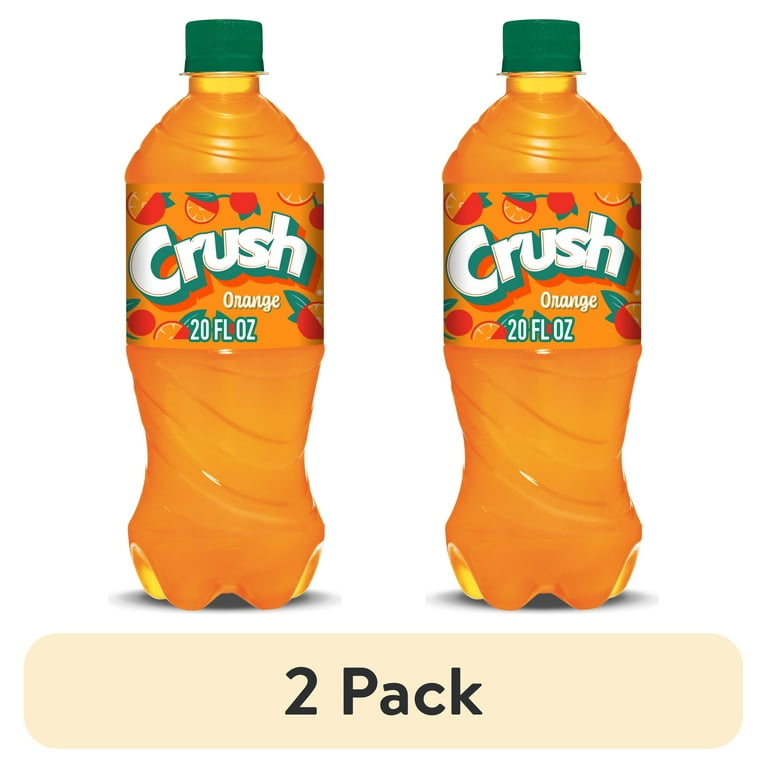 2 pack) Crush Caffeine Free Orange Soda Pop, 20 fl oz, Bottle 2 pack) Crush Caffeine Free Orange Soda Pop, 20 fl oz, Bottle