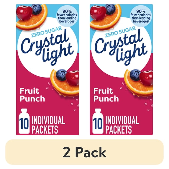 Lit Hydrations (2 pack) Crystal Light Drink Mix, 10 Packets, for Convenient On-the-Go ...