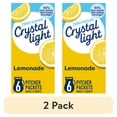 thumbnail image 1 of (2 pack) Crystal Light Drink Mix, 6 Pitcher Packets, for Flavorful Hydration and Shareable Refreshment, Lemonade, natural flavor with other natural flavor, Zero Sugar, Low Calorie, 3.2 oz, 1 of 17