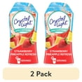 thumbnail image 1 of (2 pack) Crystal Light Liquid Strawberry Pineapple Refresh Naturally Flavored Drink Mix with Caffeine, 1.62 fl oz Bottle, 1 of 16