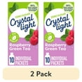 thumbnail image 1 of (2 pack) Crystal Light Drink Mix, 10 Packets, for Convenient On-the-Go Flavorful Hydration, Naturally flavored with other natural flavor Raspberry Green Tea, Zero Sugar, 0.96 oz, 1 of 17