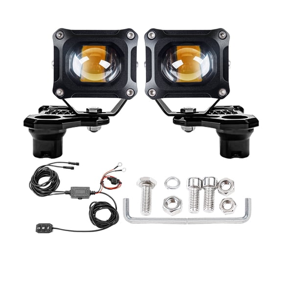 NKCELL POWER Cube Spotlights Kit 60W 5400LM Waterproof with A-Pillar Mounting Brackets For Wrangler JL/JLU 2018-2023 Gladiator JT 2020-2023 2-Pack
