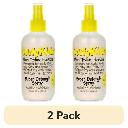 (2 pack) Curly Kids Super Detangling Spray, 6.0 oz, Child, Unisex