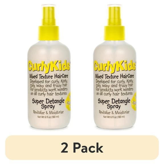 (2 pack) Curly Kids Super Detangling Spray, 6.0 oz, Child, Unisex