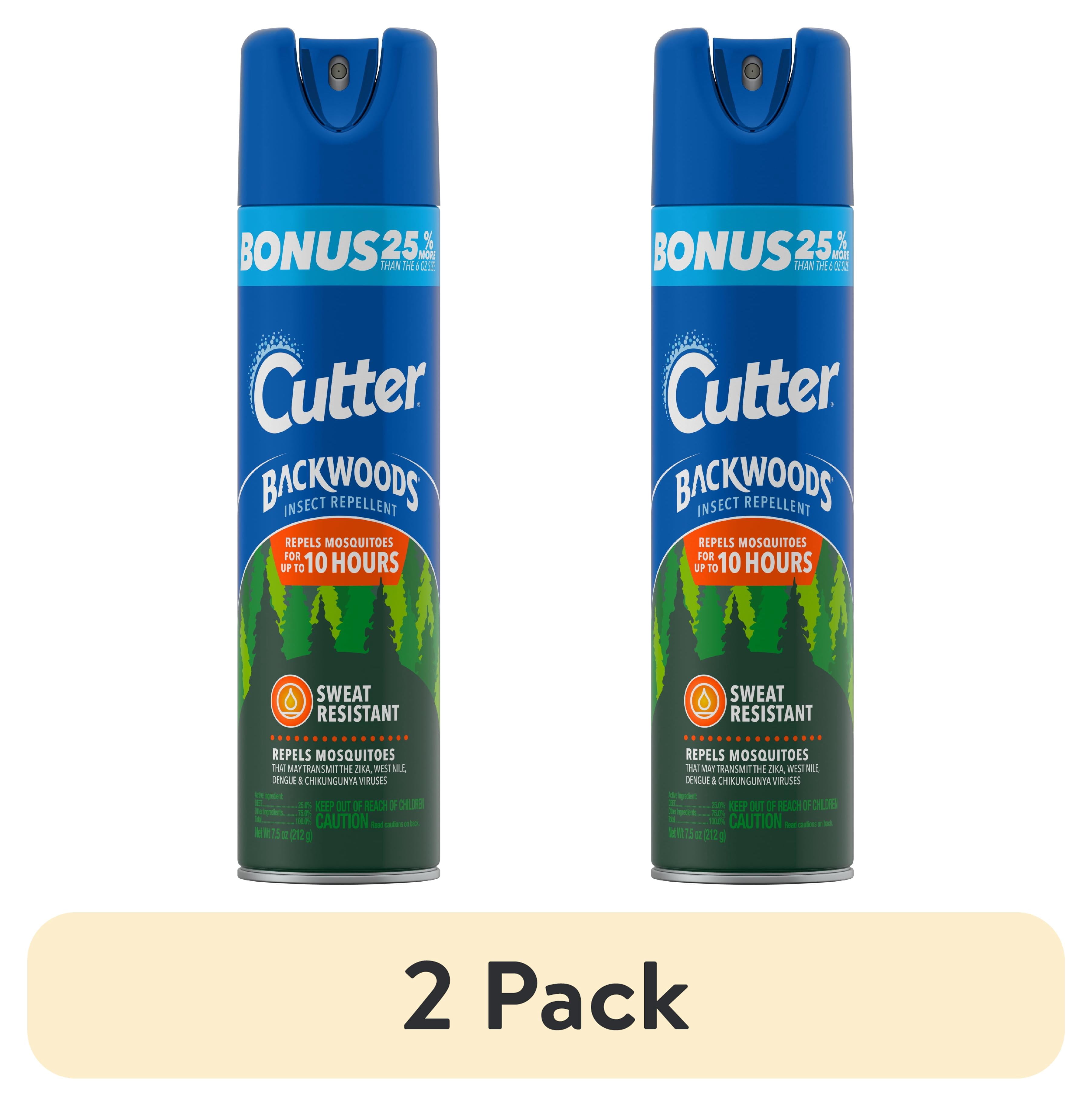 (2 pack) Cutter Backwoods Insect and Mosquito Repellent, Bug Spray with 25% DEET, 7.5 Oz