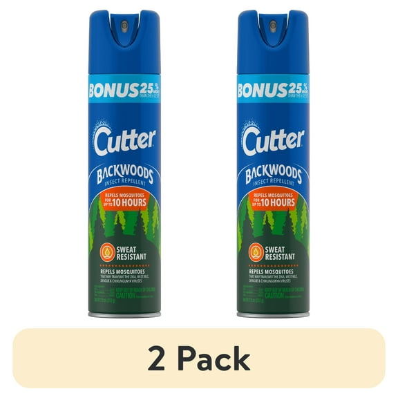 (2 pack) Cutter Backwoods Insect and Mosquito Repellent, Bug Spray with 25% DEET, 7.5 Oz