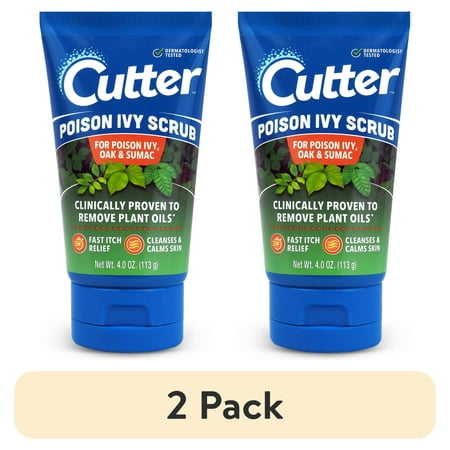 (2 pack) Cutter™ First Aid Poison Ivy Scrub for Itch Relief, 4oz