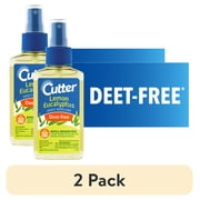 2 pack Cutter Lemon Eucalyptus Insect and Mosquito Repellent, DEET-Free Bug Spray, 4 Oz