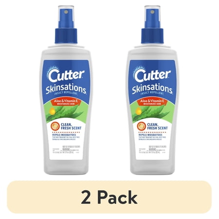 (2 pack) Cutter Skinsations Insect and Mosquito Repellent Pump Spray, Clean Fresh Scent Bug Spray, 7.5 Oz