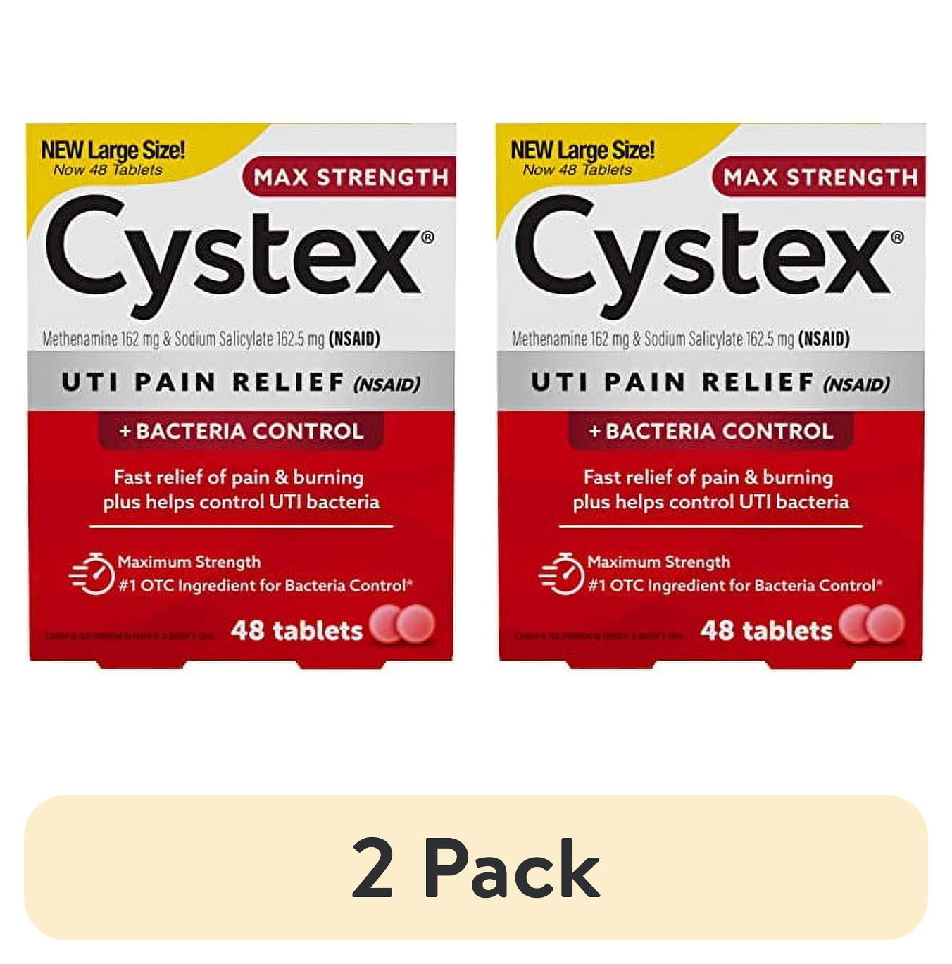 (2 pack) Cystex UTI Pain Relief, Maximum Strength, Relieves Pain