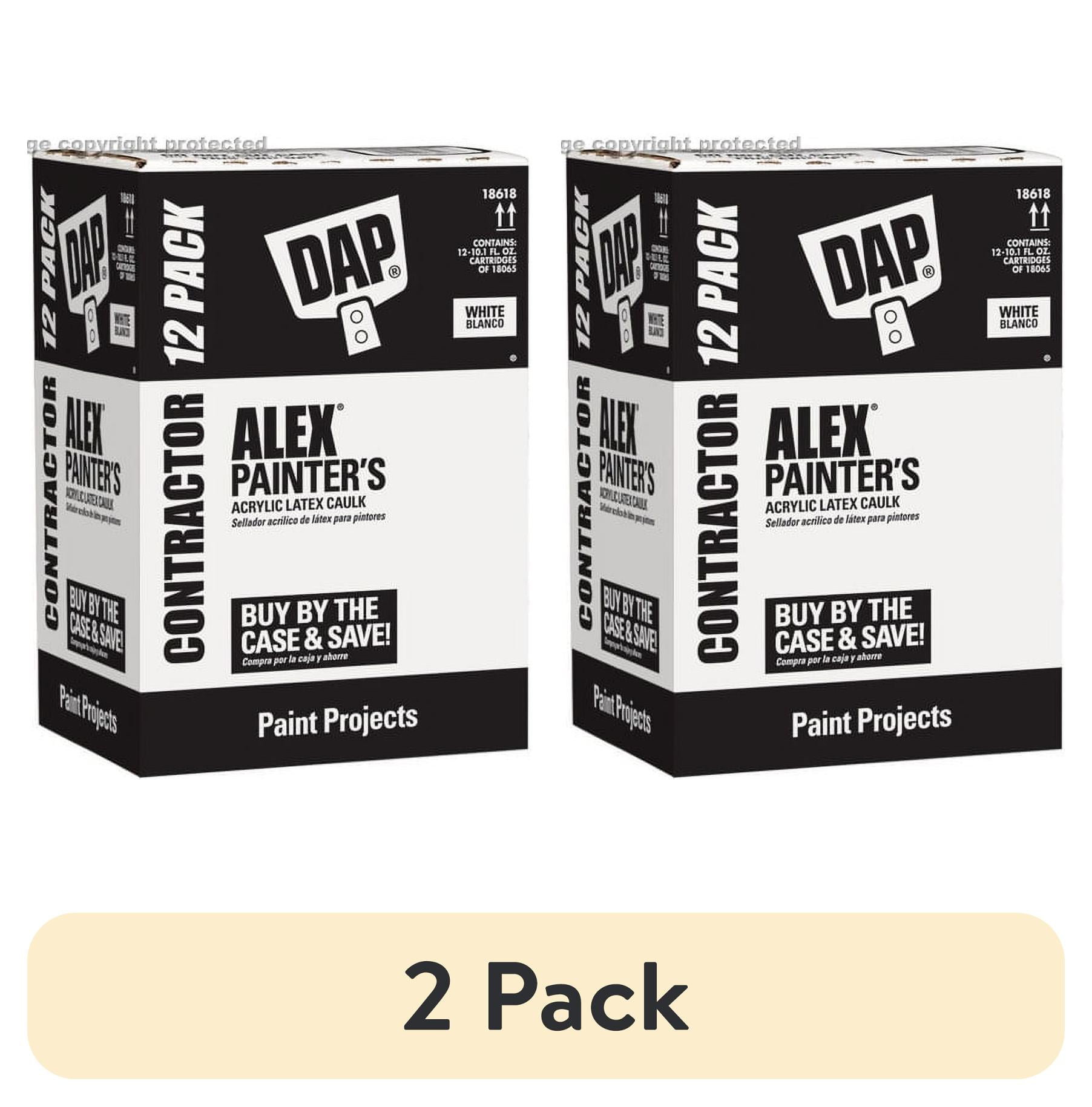 (2 pack) DAP Alex Painters 10.1 oz White Acrylic Latex Caulk Contractors pack