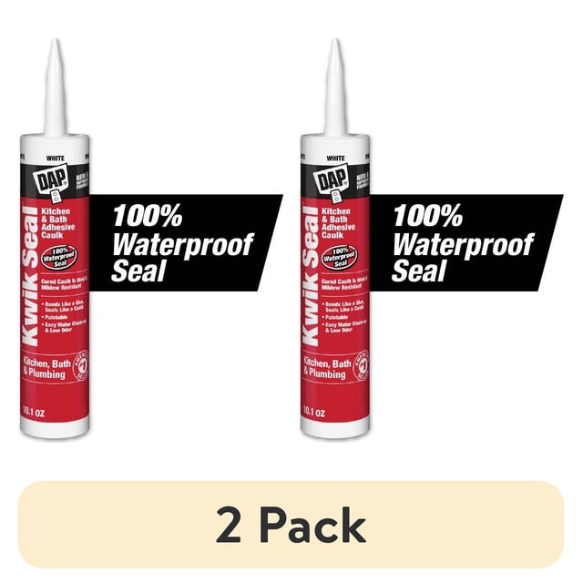 Prot Dap (2 pack) DAP Kwik Seal 10.1 oz White Adhesive Kitchen and Bath Acrylic ...