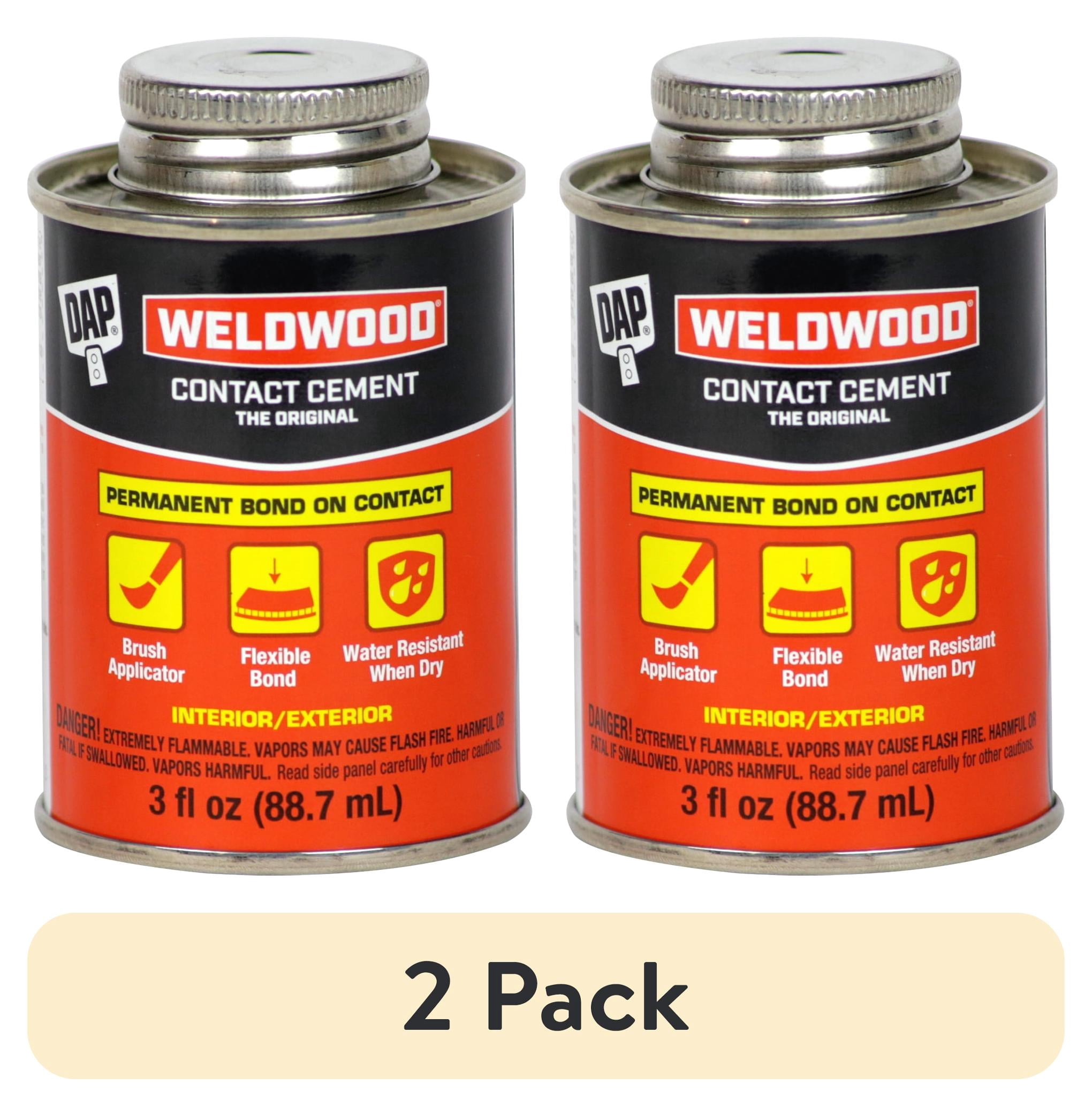 (2 pack) DAP Weldwood 3 oz Tan Original Contact Cement Adhesive Can