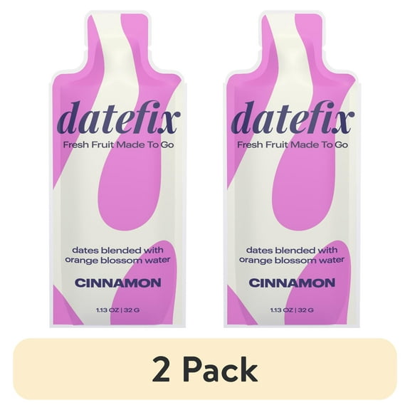 (2 pack) DATEFIX Cinnamon Whole Food Energy Snack, 1.13 oz Pouch